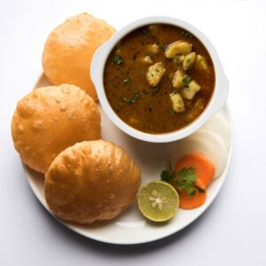 Ajwain Poori with Aloo Tamater